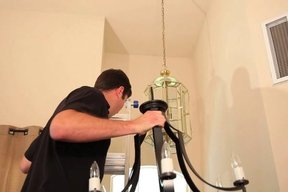 نصب لوستر و چراغ