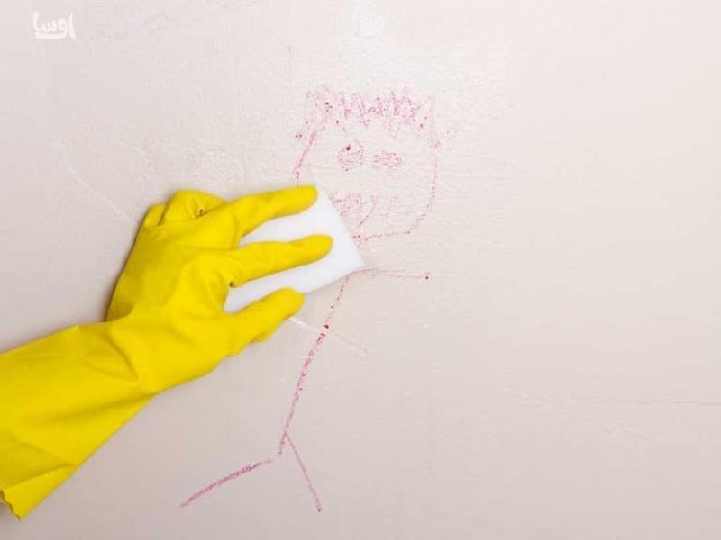 پاك كردن ماژيك از روي دیوار