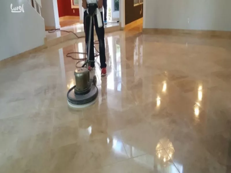 پاک کردن لکه از روی سنگ با کفسابی